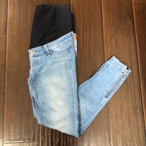 H&M Mama Skinny Ankle Zipper Skinny Jeans 6
